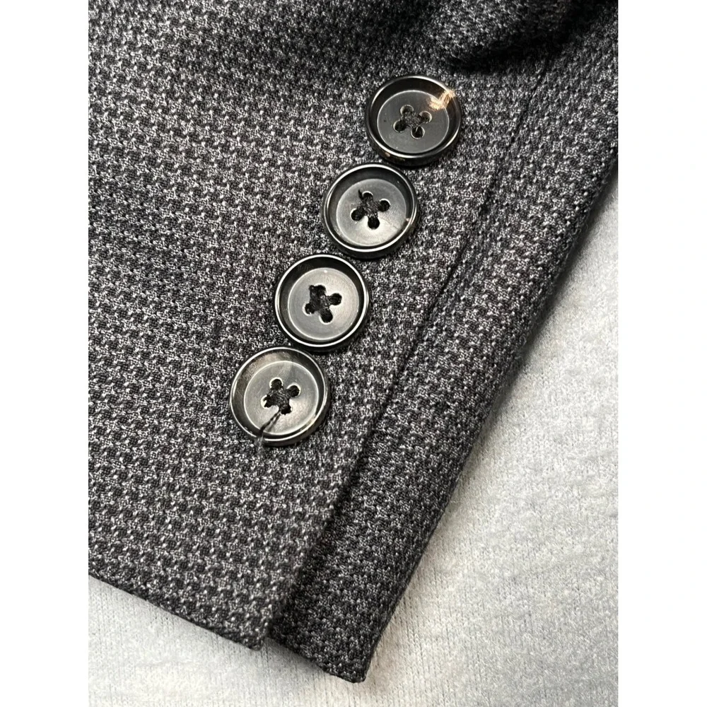 BOSS Hugo Boss The‎ James4 Charcoal Glen Plaid Wool Blend Suit Jacket Blazer 40R